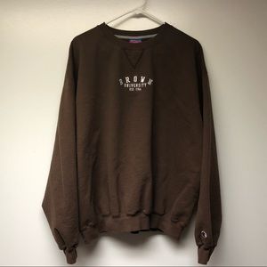 vintage brown university sweatshirt